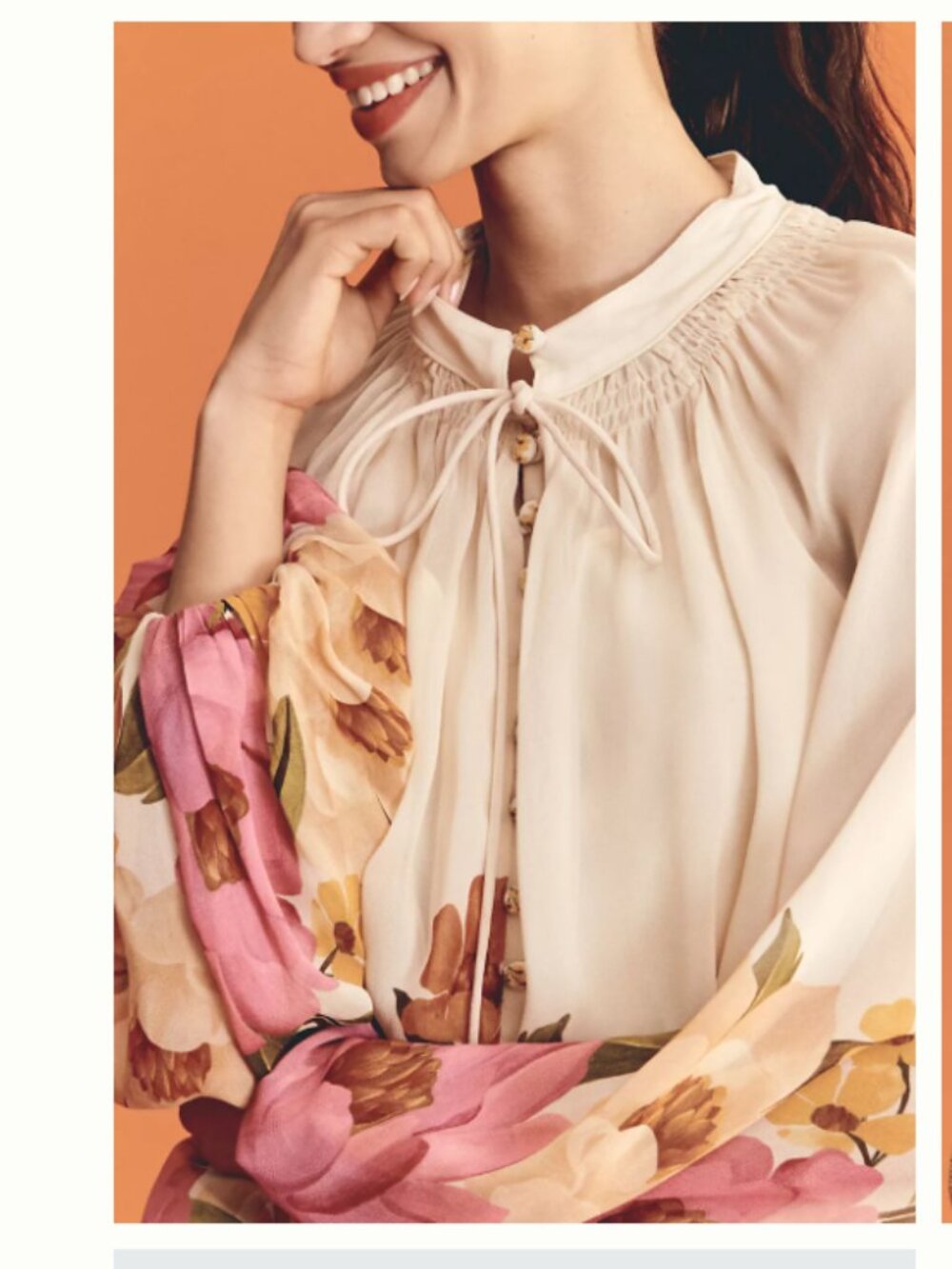 FARM Rio Balloon Sleeve High-Neck Blouse size Small NWT - Picture 4 of 10